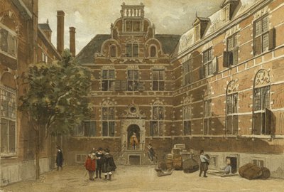 Gårdsplassen til East Indies House, Amsterdam av Dutch School