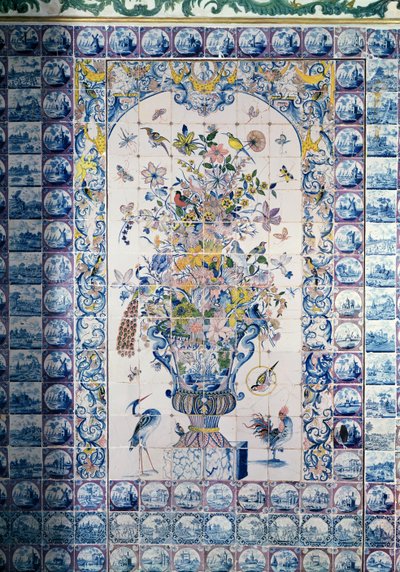 Delft flisepanel fra badet (fajanse) av Dutch School