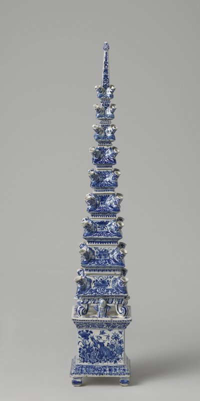 Blomsterpyramide, ca. 1710-20 (fajanse) av Dutch School