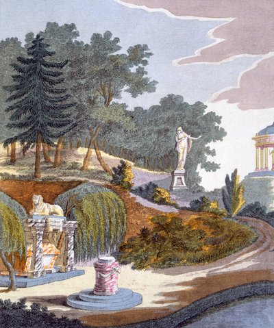 Hagedekorasjoner, fra Magazine of Garden Gems av G. van Laar, utgitt 1802 av Dutch School