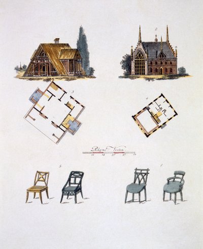 Hagedekorasjoner, fra Magazine of Garden Gems av G. van Laar, utgitt 1802 av Dutch School