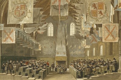 Great Hall of the Binnenhof, Haag, Nederland av Dutch School
