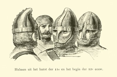 Hjelmer fra slutten av det 11. og tidlige 12. århundre av Dutch School