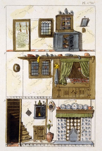 Illustrasjon fra Magazine of Garden Gems av G Van Laar, 1802 av Dutch School