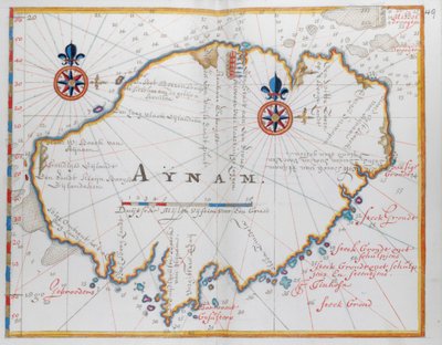 Øya Aynam (Hainan), nær SW, kysten av Kina. av Dutch School