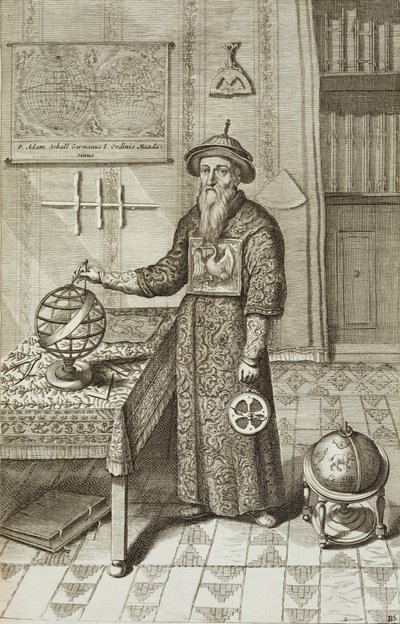 Johann Adam Schall von Bell (1591-1666) fra Kina Illustrert av Athanasius Kircher (1601-80) 1667 av Dutch School