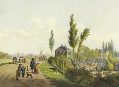 Land en Zigt, hage utenfor Haarlemmerpoort, Amsterdam, 1800-tallet av Dutch School