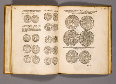 Pengebok med graveringer av engelske mynter (bok) av Dutch School