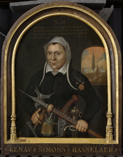 Plankenau Simonsdr Hasselaer, ca. 1590-1609 av Dutch School
