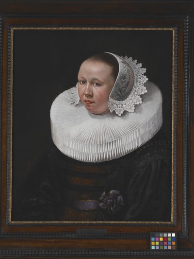 Portrett av en kvinne (olje på tre) av Dutch School