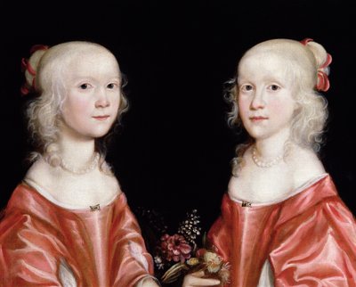 Portrett av tvillingsøstre, ca. 1650 av Dutch School