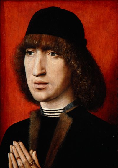Portrett av en mann, ca. 1480-90 av Dutch School