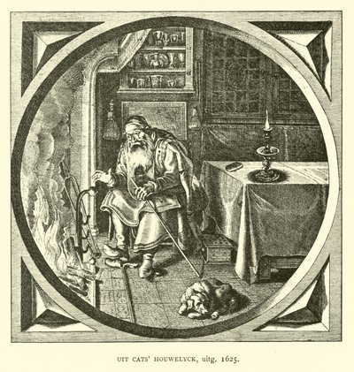 Scene fra Houwelick, av Jacob Cats, 1625 av Dutch School