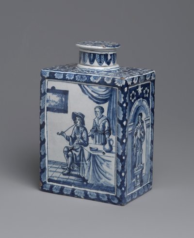 Teboks, ca. 1698 (glasert jordtøy) av Dutch School