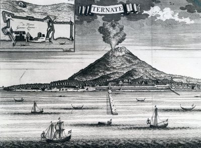Ternate Island, rundt 1748 av Dutch School