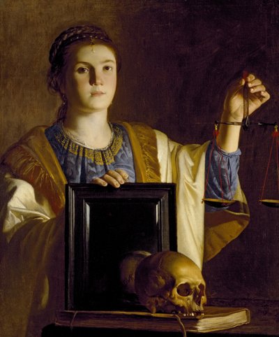 Truth presenting a Mirror to the Vanities of the World, ca. 1625 av Dutch School