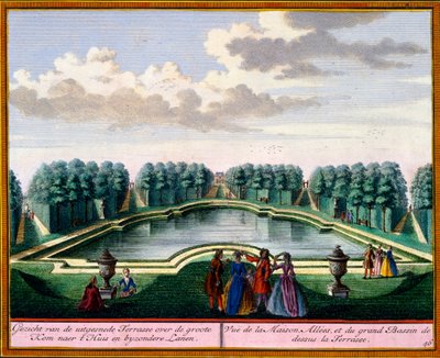 Utsikt fra Het Zeganpralent Kennemerlant av Hendrick de Leth og Matthias Brouerius Van Nidek, utgitt ca. 1700-30 av Dutch School
