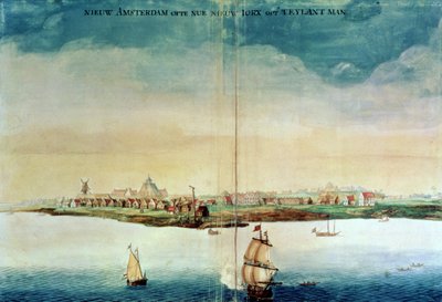 Utsikt over New Amsterdam, 1650-3 av Dutch School