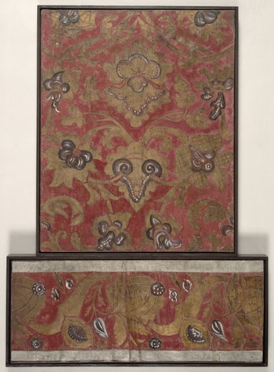 Tapetdesign, ca. 1700 (skinn) av Dutch School