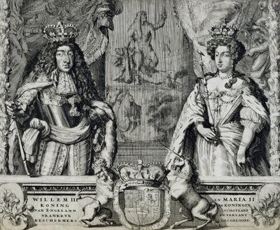 Vilhelm III (1650-1702) og Maria II (1662-94), ca. 1688-94 av Dutch School