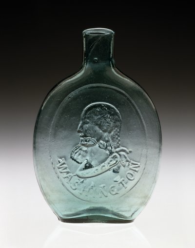 Figurkolbe, ca. 1847 (ikke-bly glass) av Dyottville Glass Works