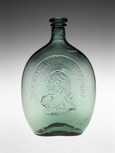 Figurkolbe, ca. 1848 (ikke-bly glass) av Dyottville Glass Works