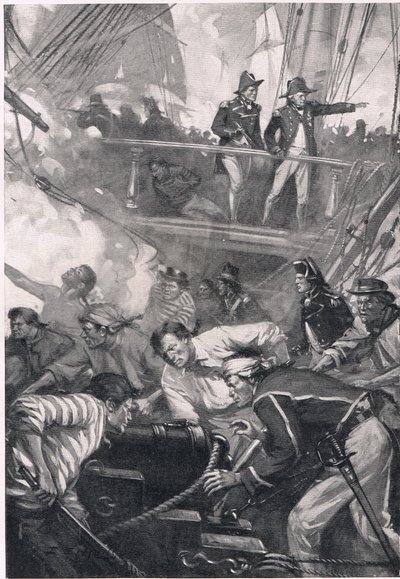 How They Fight in the Days of Old, illustrasjon fra 'British Battles on Land and Sea', utgitt av Cassell, London, ca. 1910 av E.S. Hodgson