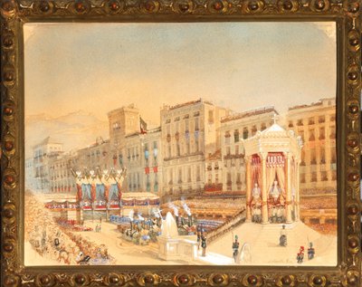Innvielse av Ligure-subalpine jernbane, Genova, 20. februar av E. Binelli