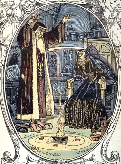 Catherine de Medici og Cosimo Ruggieri av E. Blanche