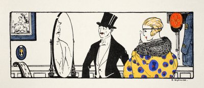 Refleksjoner - et nytt liv (sjablongtrykk) av E. Blanche