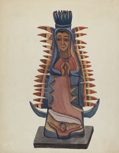 Hoveddelen av jomfruen fra Guadalupe, ca. 1936. av E. Boyd