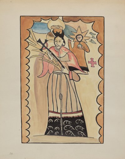 St. John Nepomucene-malt på Buffalo Hide før 1800, 19351942. av E. Boyd