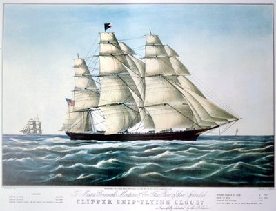 'Clipper Ship Flying Cloud', 1851-1907 av E Brown Jr