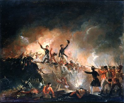 Frastøting av britene ved Fort Erie, 15. august 1814, 1840 av E. C. Watmough