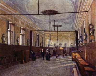 Eton: Upper School klarert for "Chambers" (farge litho) av E. D. Brinton