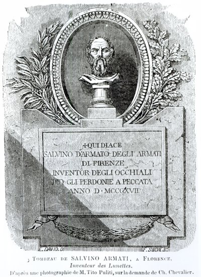 The Tomb of Salvino Armati (d.1317), gravert av F. Simon, frontispice fra 