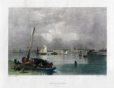 Southampton, Hampshire, 1800-tallet. av E. Finden