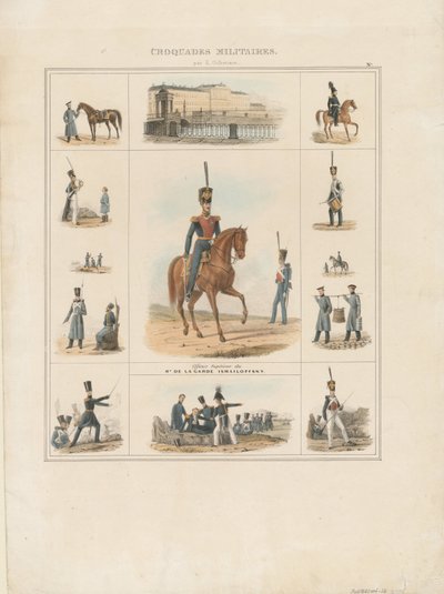 Kjoleuniformer fra Izmailovsky-regimentet, 1840 av E. Gilbertson
