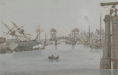 Yarmouth Bridge, august 1829 av E. M. Henderson