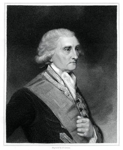 George Brydges Rodney, 1. baron Rodney, britisk sjøoffiser, 1833. av E. Scriven