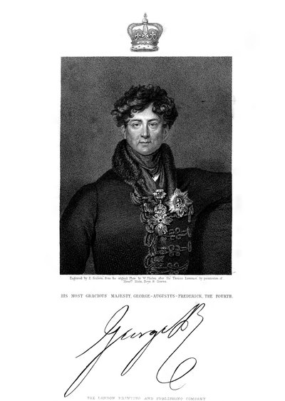 George IV, konge av Storbritannia og Irland og av Hannover, 1800-tallet. av E. Scriven