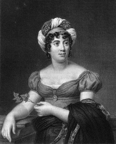 Germaine de Stael , fransk forfatter, romanforfatter og politisk propagandist, 1836. av E. Scriven