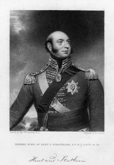 Prins Edward Augustus 1767-1820, hertug av Kent og Strathearn, 1800-tallet. av E. Scriven