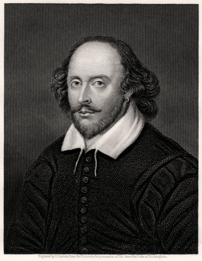 William Shakespeare, engelsk dramatiker, 1800-tallet av E. Scriven