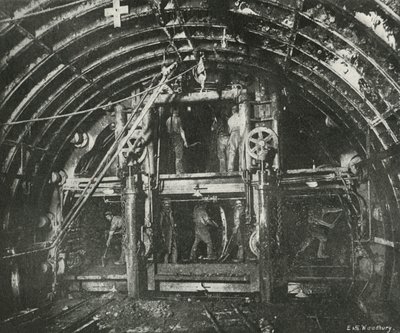 Kjører tunnelen for Waterloo og City Railway, c1897 av E. and S. Woodbury