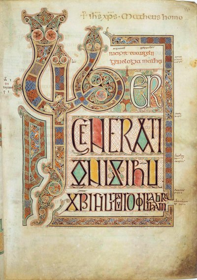 Lindisfarne-evangeliene, 715-721. av Eadfrith,