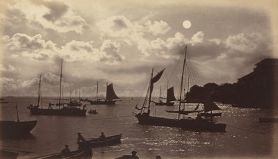Moonlight Effect-Bay of Panama, 1877. av Eadweard Muybridge