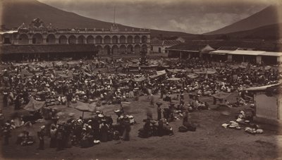 Plaza og visekongens palass-Antigua de Guatemala, 1877. av Eadweard Muybridge