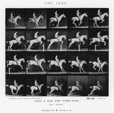 Eadweard Muybridge: The Leap (s/hvitt-bilde) av Eadweard Muybridge