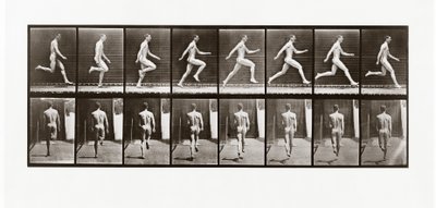 Mann som løper, plate 65 fra Animal Locomotion, 1887 av Eadweard Muybridge